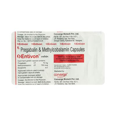 ENTIVON Capsule 10's - Neuropathic Pain-Dru
