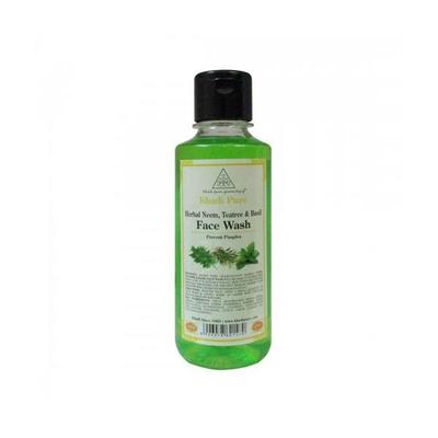 Khadi Pure Herbal Face Wash - Neem, Teatree & Basil (Pack of 2 x 210 ml) - Face Wash & Cleansers