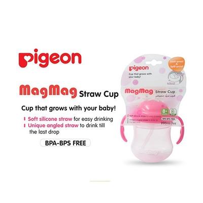 Pigeon Mag Mag Straw Cup - Pink (PP Hanging Type) - Feeding & Nursing