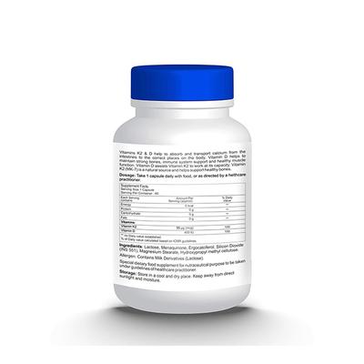 Healthvit Vitamin D + K2 Capsule 60's - Multi-Vitamins