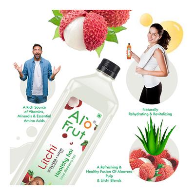 Axiom Alofrut Aloevera Pulp & Juice + Litchi Pulp 300 ml - Ayurvedic Juices