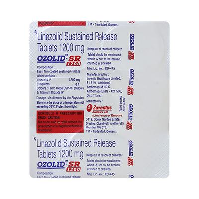Ozolid SR 1200mg Tablet 5'S - Bacterial Infections-OBL