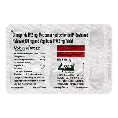 VOBRRYL TRIO 2.2 Tablet 10's - Diabetes-Ant