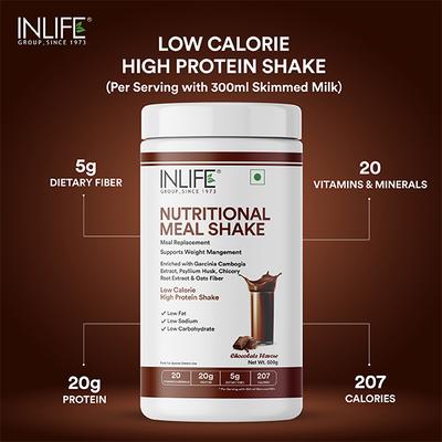 INLIFE Nutritional Meal Shake Powder - Chocolate Flavour 500 gm - Weight Loss