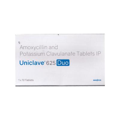 UNICLAVE 625 DUO Tablet 10's - Bacterial Infections-Pen