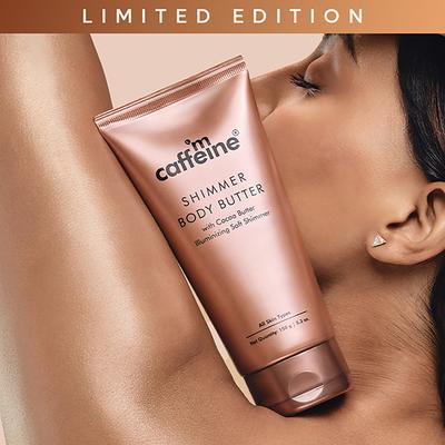 Mcaffeine Shimmer Body Butter with Cocoa Butter for Shimmery and Glowing Skin Limited Edition 150 gm - Body Butter