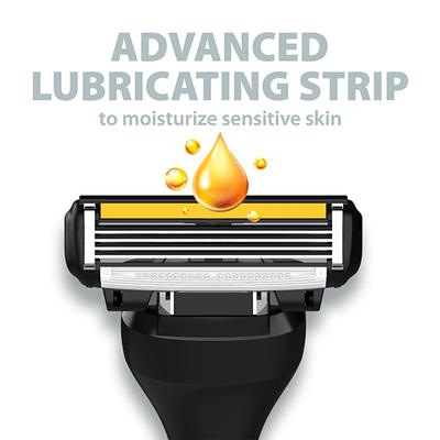 LetsShave Pro 6 Sensitive Razor + Shaving Gel 200gm + Razor Cap for Men - Razors & Cartridges