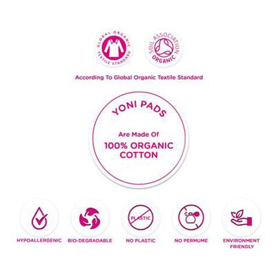 Yoni Organic Cotton Sanitary Pad - Heavy 10's - Sanitary Napkins