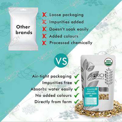 Sorich Organics Roasted Super Seeds Mix 200 gm - Nutritional Bars