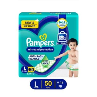 Pampers All Round Protection Baby Diaper Pants (Mega Savings) (L) 50's - Diapers & Wipes
