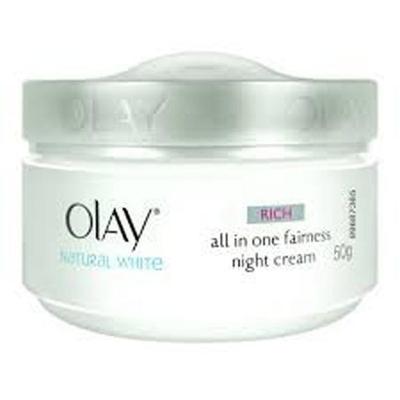 OLAY NATURAL WHITE RICH ALL IN ONE FAIRNESS NIGHT CREAM 50GM - Night Cream