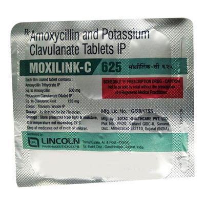Moxilink C 625 Tablet 6'S - Bacterial Infections-Pen