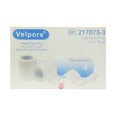 Velpore Surgical Paper Tape (217075 - 3) (3 inch x 9.1 mtr) 4's - Tapes & Films