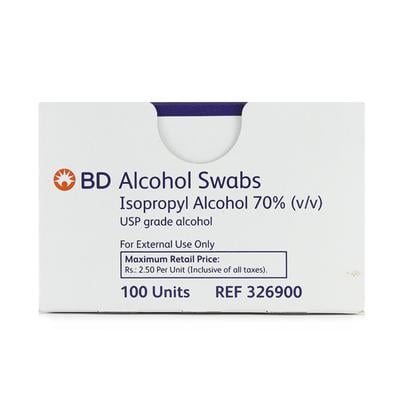 BD Alcohol Swab 100's - Bandages