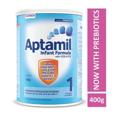 Aptamil Infant Formula Stage 1 (0 to 6 months) Powder 400 gm (Tin) - Baby And Infant Supplements