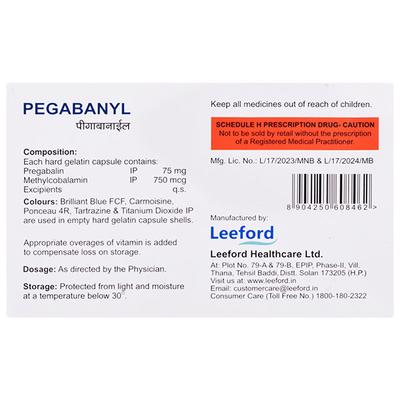 PEGABANYL Capsule 10's - Neuropathic Pain-Dru