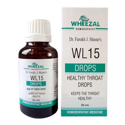 Wheezal Wl-15 Healthy Throat Drops 30ML - Homeopathic Drops