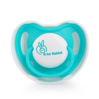 R for Rabbit Baby Apple Pacifier Ultra Light Soft Silicone Nipple for Kids of 3 Months- Blue 1's - Pacifiers & Teethers