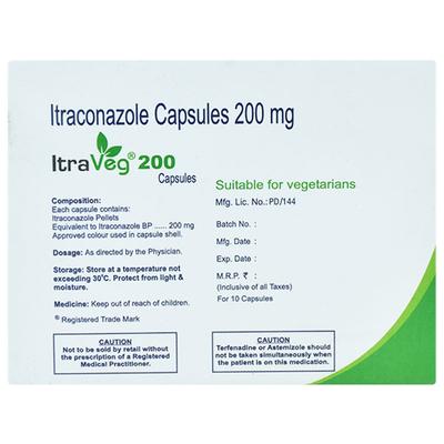 ITRAVEG 200 Capsule 4's - Fungal Infections-Anf