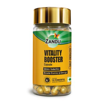 Zandu Vitality Booster Capsule - Daily Energizer 60's - Personal Care (Ayush)