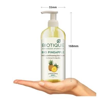 Biotique Bio Pineapple Oil Controlling Foaming Face Wash 300 ml - Face Wash & Cleansers