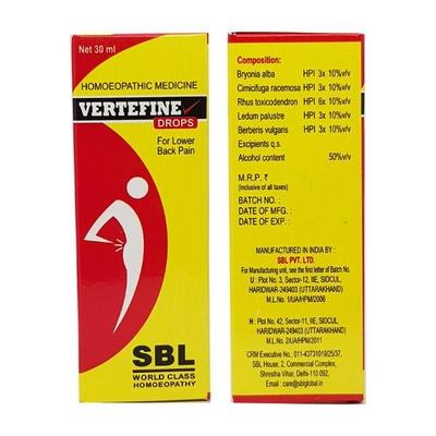 SBL Vertefine Drops 30 ml - Homeopathic Drops