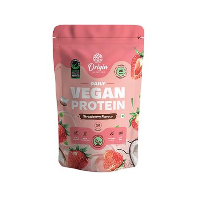 Origin Nutrition Vegan Protein Powder - Strawberry Flavour 830 gm - Whey Proteins