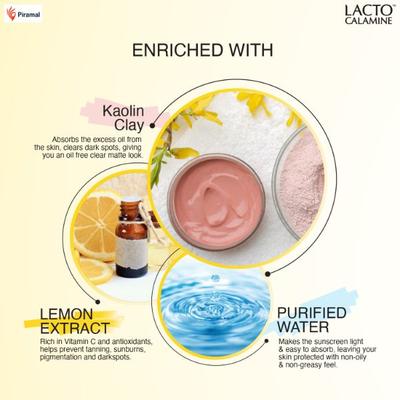 Lacto Calamine Daily Sunshield Matte Look Sunscreen Lotion SPF 50 PA+++ For Oily Skin 50 gm - Face Sunscreen