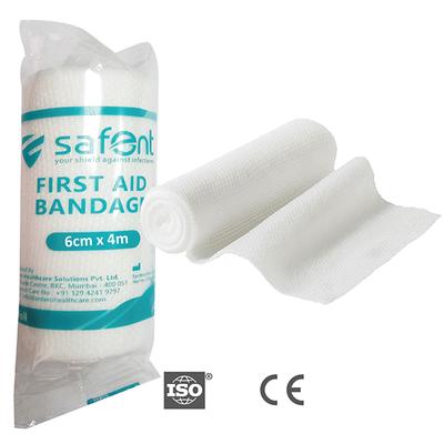 Safent First Aid Bandage (6 cm X 4 m) - Bandages