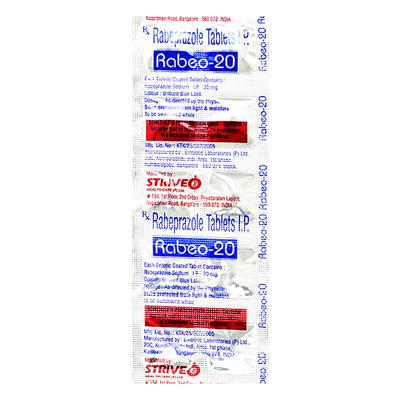 RABEO 20mg Tablet 10's - Ulcer/Reflux/Flatulence-Aaa