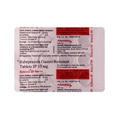 Rekool 10mg Tablet 15'S - Ulcer/Reflux/Flatulence-Aaa