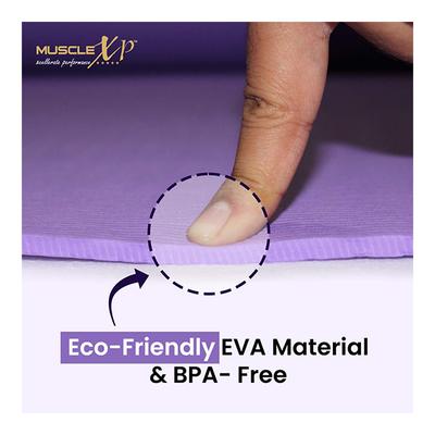 MuscleXP Designer Yoga Mat with Cover Bag - Purple 1's - Workout Essentials