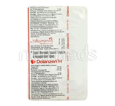 Dolanzen H Tablet 10'S - Pain relief-Ant