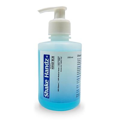 Shake HandZ-E Alcohol Hand Rub With Pump 200 ml - Hand Sanitizer