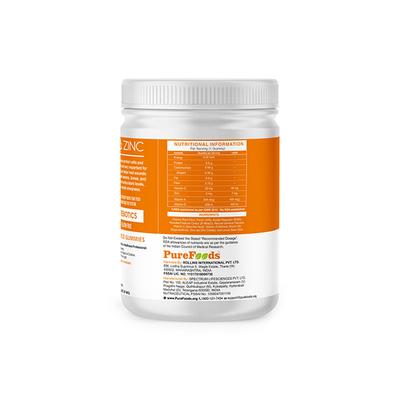 PureFoods Vit C-PB Vitamin C + Zinc Sugar Free Kids Gummies - Orange Flavour 60's - Multi-Vitamins