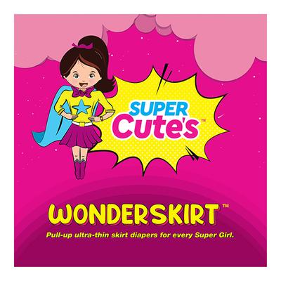 Super Cute's WonderSkirt Pull-up Skirt Diaper - (L) (8 - 14 kg) (Pack of 20 x 2's) - Diapers & Wipes