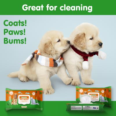 Amorite Pet Wipes For Dogs & Cats (Pack Of 12 X 80S) 1's - Pet accessories