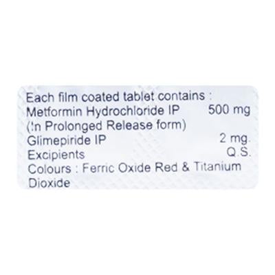 Limer M 2mg/500mg Tablet 10'S - Diabetes-Ant