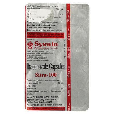 SITRA 100mg Capsule 10's - Fungal Infections-Anf