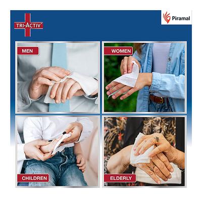 Tri-Activ Multi-Purpose Germ Protection Wipes - Extra Large 80's - Facial Wipes & Tissues