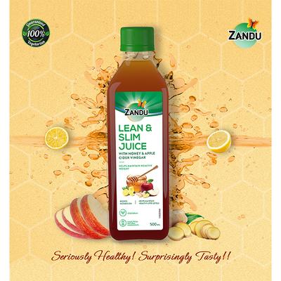 Zandu Lean & Slim Juice - Honey & Apple Cider Vinegar 500 ml - Ayurvedic Juices