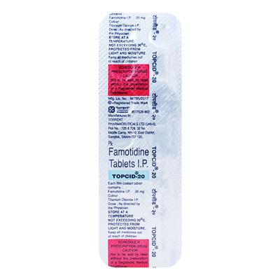 Topcid 20mg Tablet 14'S - Ulcer/Reflux/Flatulence-Aaa