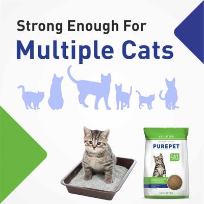 Purepet Clumping Lavender Fragrance Cat Litter (for Multiple Cats) 5000 gm - Pet accessories