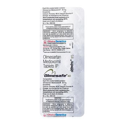 Olmesafe 40mg Tablet 10'S - Hypertension-Ang