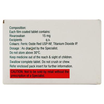 RIXANT 15 Tablet 10's - Blood Clot-Ant