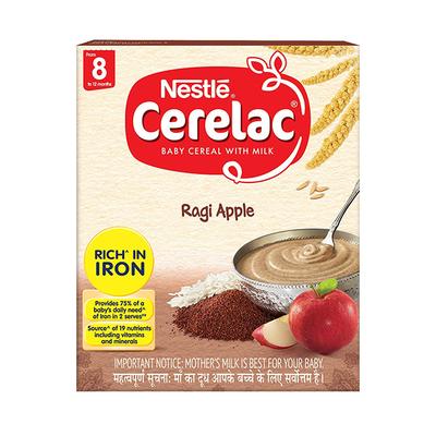 Nestle Cerelac Stage 2 (8 Months+) Powder - Ragi Apple 300 gm (Refill Pack) - Baby And Infant Supplements