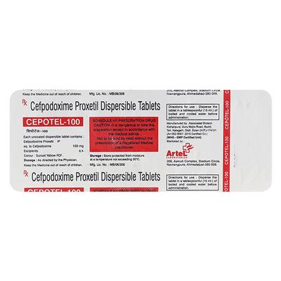 CEPOTEL 100 Tablet 10's - Bacterial Infections-Cep