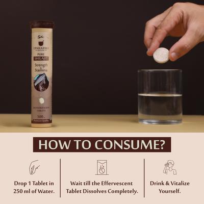 Upakarma Ayurveda Pure Shilajit Effervescent Tablet 20's - Speciality Medicines