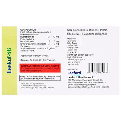 Leekuf SG Capsule 10'S - Cough And Cold-Cou