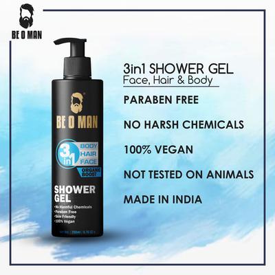 Beoman Daily Care Combo (3 in 1 Shower Gel 200 ml + Hair Wax 50 gm) - Shampoos